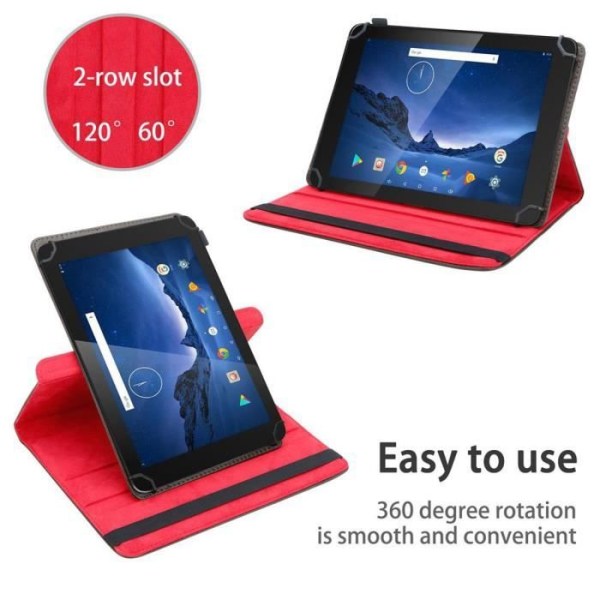 Cadorabo Tablet Case för Dragon Touch V10 i brunt 360 graders skyddsfodral i konstläder Stativ Funktion