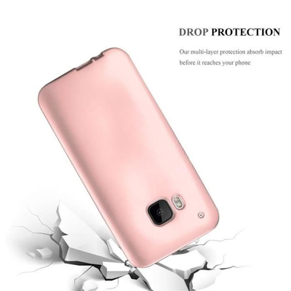 Cadorabo Fodral fungerar med HTC One M9 i METALLIC ROSÉ GOLD - Stötsäker och reptålig TPU silikonskydd - Ultratunt