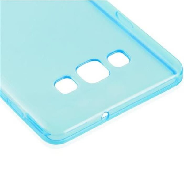 Samsung Galaxy A7 2015 (5) Fodral i TRANSPARENT BLÅTT från Cadorabo (AIR Design) Ultratunt mjukt silikongel TPU-fodral med