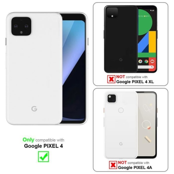 Coque - CADORABO - Google PIXEL 4 - Svart Natt - Ultra Tunn - Magnetisk Stängning - Ställfunktion NATTSVART