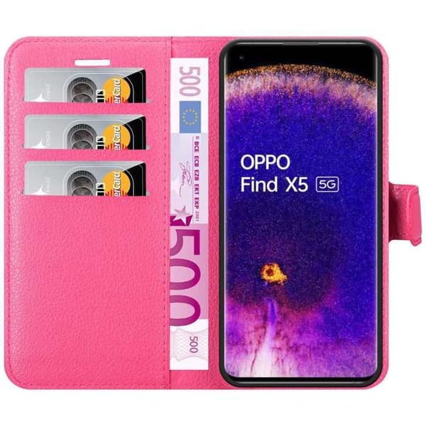 Etui för Oppo FIND X5 i SOCKERSÖT ROSA Ros