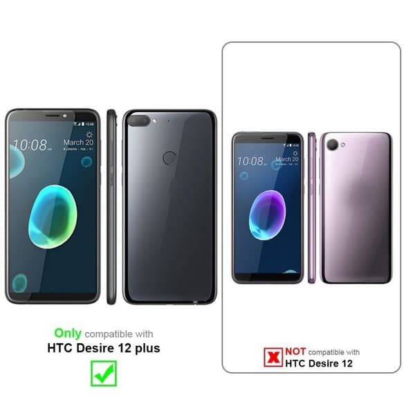 Flipfodral för HTC Desire 12 PLUS Fodral i KLASSISK SILVER Plånbok Stötsäker Grå
