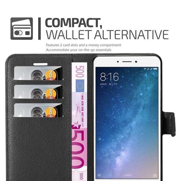 Etui för Xiaomi Mi MAX 2 i JETSVART Svart