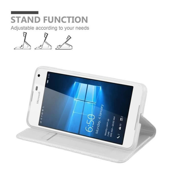 Cadorabo Fodral till Nokia Lumia 650 i KLASSIGT SILVER