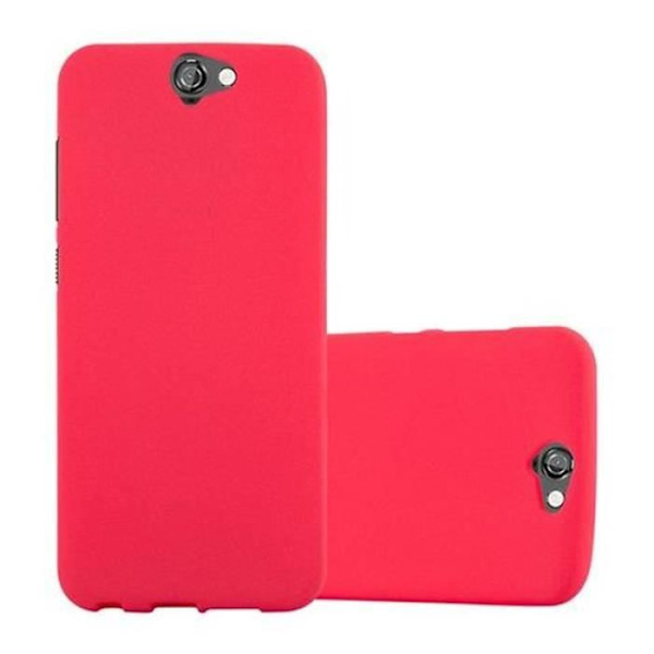 HTC ONE A9-fodral i RED FROST av Cadorabo (FROST Design) Ultratunt mjukt silikon TPU-gelöverdrag med anti-chock – skyddsöverdrag