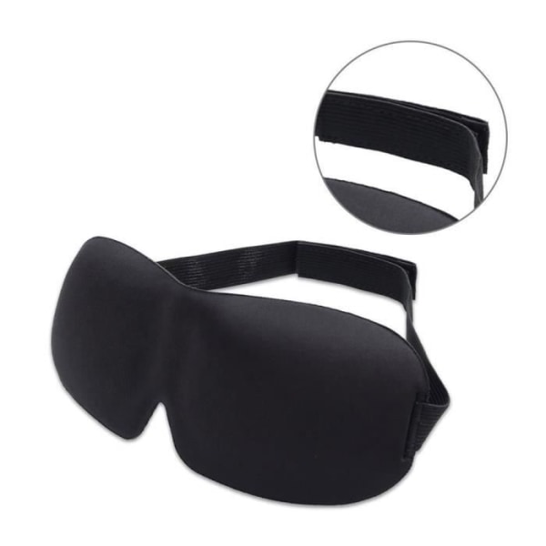 Intirilife Sleep Mask i SVART – Ögonlapp för att sova i ergonomisk form unisex ögonmask