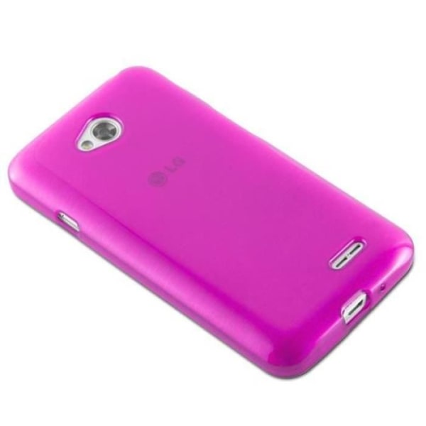 LG L70 (1.SIM) Fodral i HOT PINK från Cadorabo (BORSTAD METAL Design) Ultratunt mjukt silikongel TPU-skydd med anti