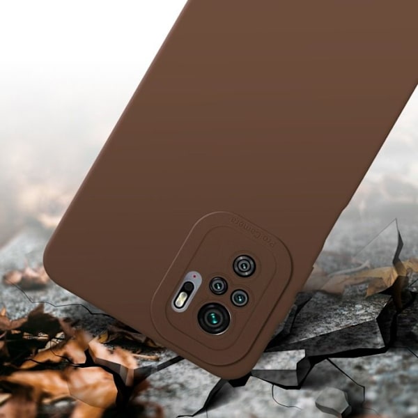 Fodral till Xiaomi RedMi NOTE 10 4G / RedMi NOTE 10S i FLUID BROWN Fodralskydd i flexibelt TPU silikonskydd kastanj