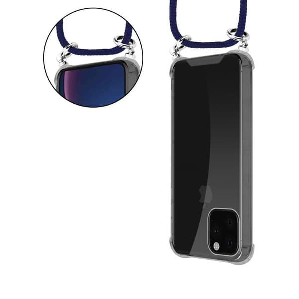 iPhone 11 PRO MAX fodral med axelrem i INDIGO BLÅ med justerbar snodd Blå