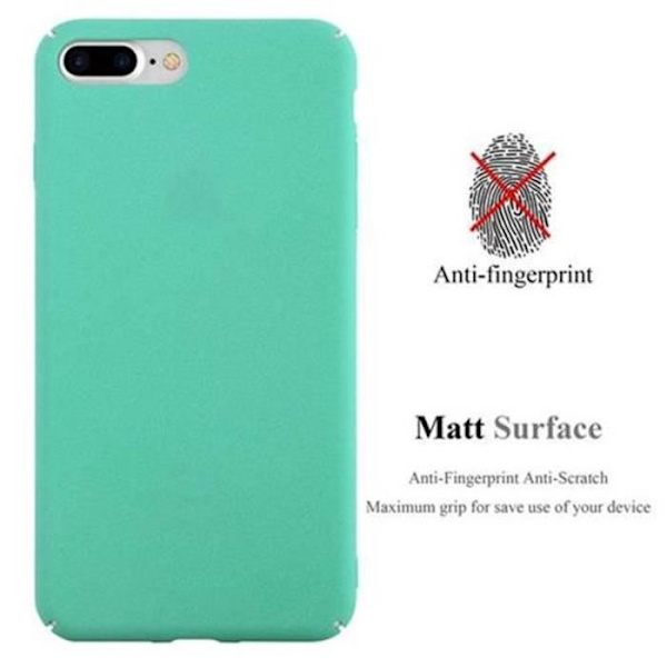 Apple iPhone 8 PLUS / 7 PLUS FROSTY GREEN Fodral Cadorabo DESIGN FROSTY Hard Case Cover Skydd Ultra Slim Bumper Case