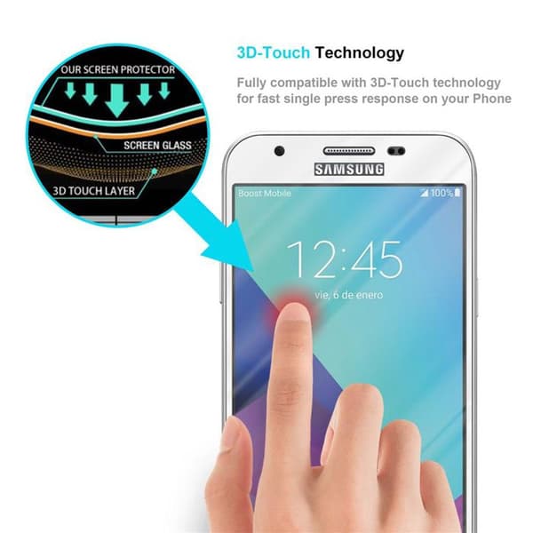 Helt härdat skärmskydd för Samsung Galaxy J3 2017 Vit