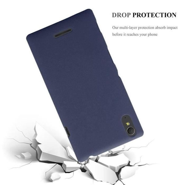 Coque - CADORABO - Sony Xperia T3 - Hård skydd - Matt design - Blå färg Blå