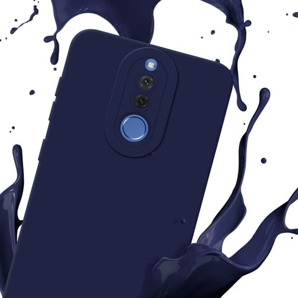 Skyddsfodral för Huawei MATE 10 LITE i MÖRKBLA FLYTANDE Antichock Skyddsfodral Blå