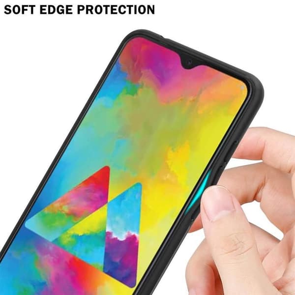 Fodral för Samsung Galaxy M21 / M30s i ROSA - BLÅ Stötsäker Bicolor design Svart