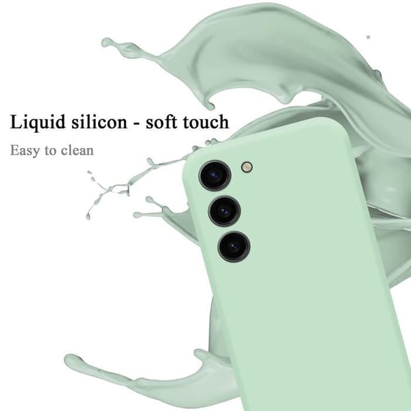 Skyddande skal för Samsung Galaxy S24 PLUS Stötabsorberande i LIQUID LIGHT GREEN Grön