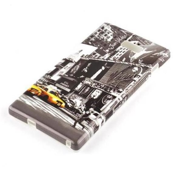 Cadorabo - Hard Shell Case > Sony Xperia M2 < – Case Cover Bumper Design: NEW YORK CAB
