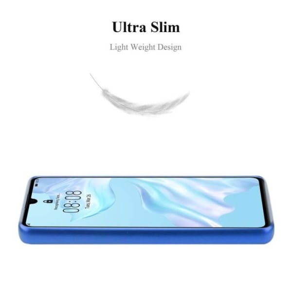 Fodral till Huawei P30 i METALLIC BLUE Cadorabo Cover Protection flexibel TPU silikon Matt skal