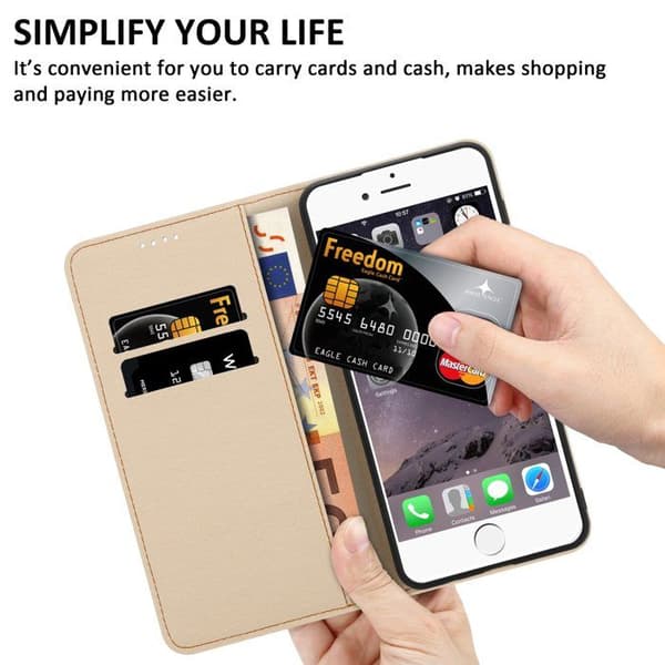 Etui för iPhone 6 PLUS / 6S PLUS Fodral med lock i Grön Plånboks skydd Grön
