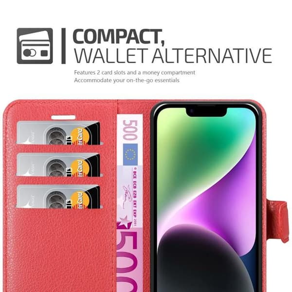 Etui för iPhone 14 PLUS i KIRSCHRÖD Röd