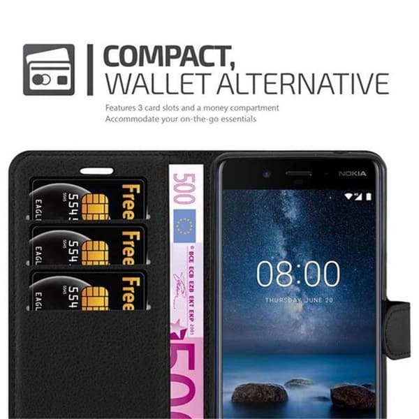 Etui för Nokia 8 2017 i JETSVART Svart
