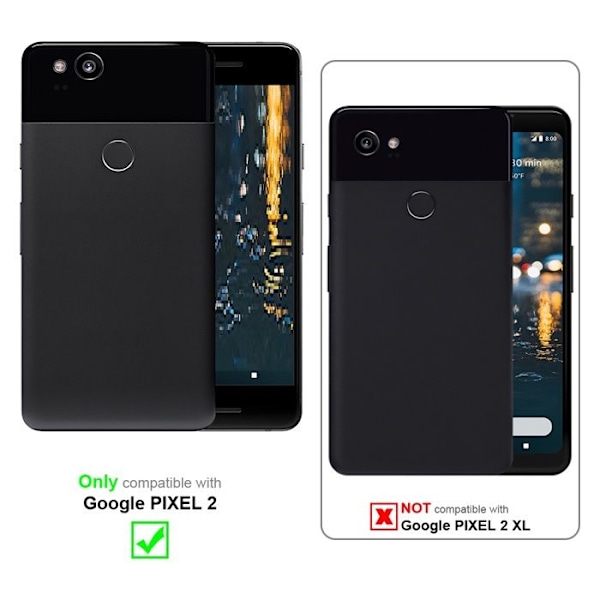 Skyddsfodral för Google PIXEL 2 Hölster i ÄPPLE RÖD Etui Case Cover Skydd Plånbok Wallet Röd