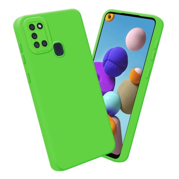 Skyddsfodral för Samsung Galaxy A21s i FLUID GRÖN Stötsäker Grön