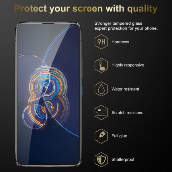 3x skärmskydd i härdat glas för Asus ZenFone 8 FLIP skyddsfilm i HÖGT TRANSPARENT härdat härdat glas