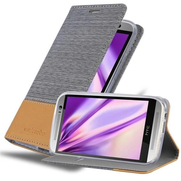 Skyddsfodral för HTC ONE M8 i LJUST GRÅ BRUN Stötskyddande Etui Grå
