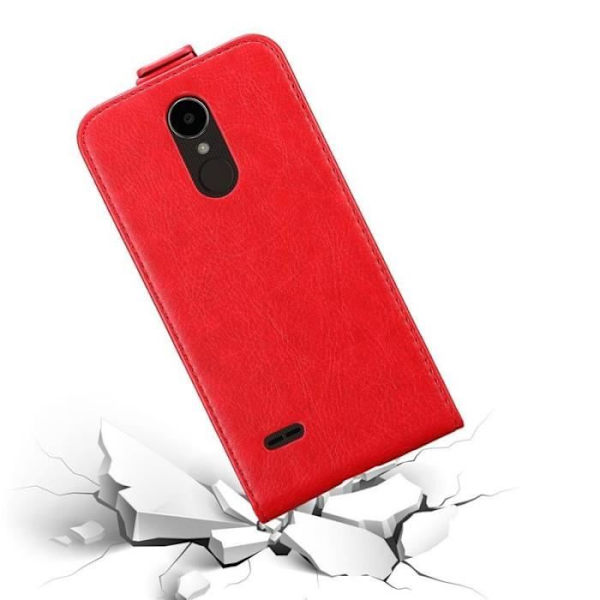 Coque - CADORABO - LG K4 2017 - Syntetiskt läder - Röd - Magnetstängning Röd