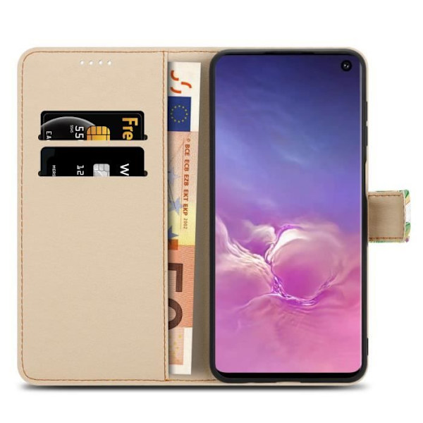 Fodral till Samsung Galaxy S10 PLUS Fodral i grön tropisk skog nr. 8 Fodral Skydd Magnetisk stängning plånbok
