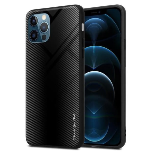 Fodral till Apple iPhone 13 PRO Skal i SVART OPAL Fodral Skydd i härdat glas och TPU silikon