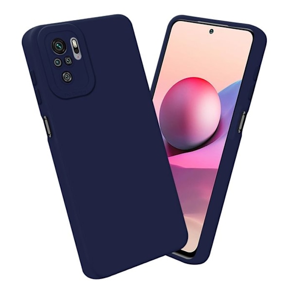 Skyddsfodral för Xiaomi RedMi NOTE 10 4G / RedMi NOTE 10S i MÖRKT BLÅT FLUID Hölje Etui Fodral i flexibelt TPU-silikon Skydd Blå