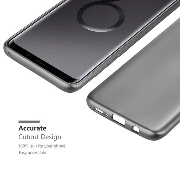Skyddsfodral för Samsung Galaxy S9 PLUS, skyddsfodral i MATTE DESIGN i METALLIC GRÅ. Grå