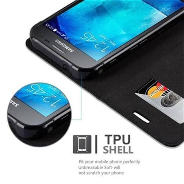 Cadorabo Samsung Galaxy XCover 3 Fodral NATTSVART Osynlig MAGNETISK STÄNGNING Fodral Fodral stöder stativ och kortplats Svart