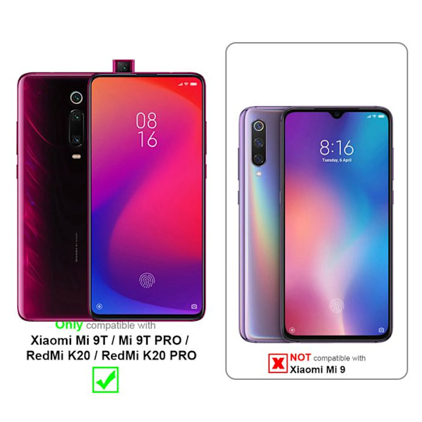 Fodral för Xiaomi Mi 9T / Mi 9T PRO / RedMi K20 / RedMi K20 PRO Hölster i SVART NATT Skyddande Plånboksfodral Svart