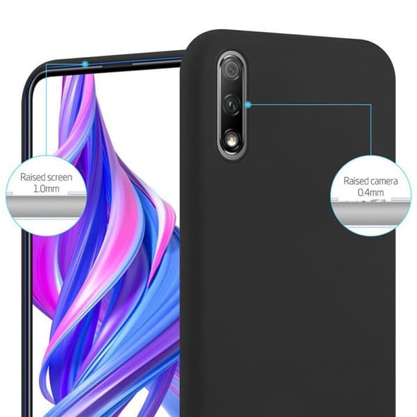 Skyddsfodral för Honor 9X CANDY SVART Stötskydd Silikon Svart