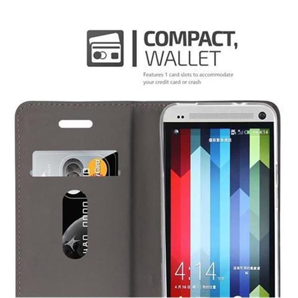 Skyddsfodral för HTC ONE M7 i LJUST GRÅ BRUN Etui Case Skydd