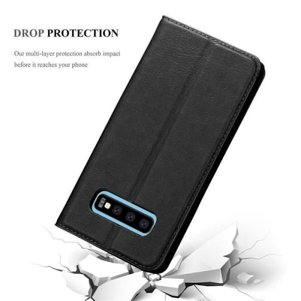 Cadorabo Fodral till Samsung Galaxy S10 PLUS i MIDNIGHT BLACK