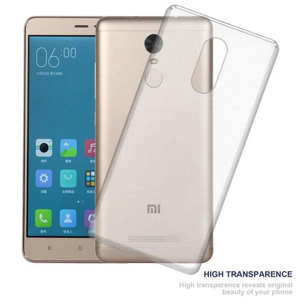Transparent stötsäker silikonfodral för Xiaomi Mi NOTE 3 Vit