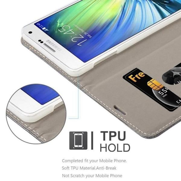 Cadorabo Fodral till Samsung Galaxy A7 2015 i GRÅ SVART