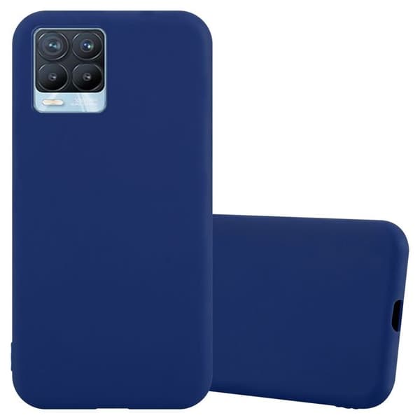 Skyddsfodral för Realme 8 4G / 8 PRO MÖRKBLEU Stötskydd Silikon Blå