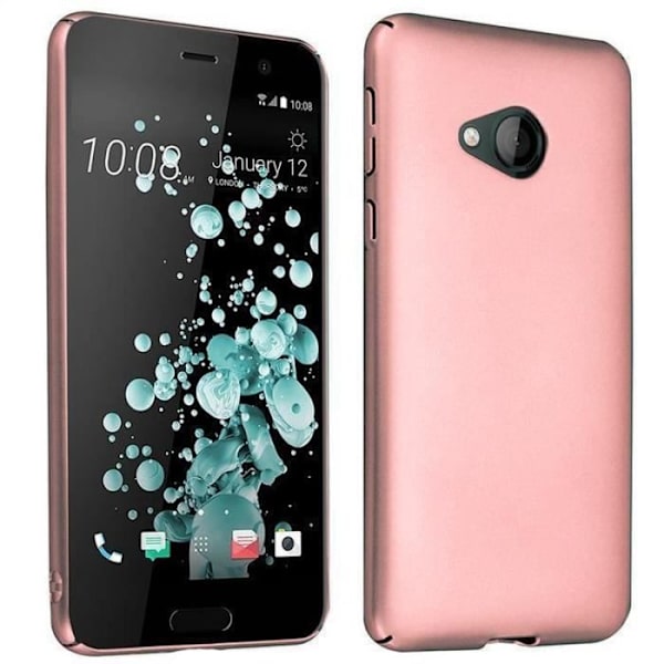 Coque - CADORABO - HTC U PLAY - Hårt skydd - Matt metallisk design - Orange Orange