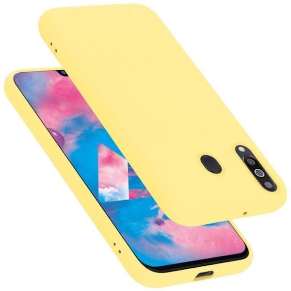 Fodral för Samsung Galaxy M30 / A40s - CADORABO - Housse i TPU-silikon - Gul - Lätt skydd - Tunn design Gul