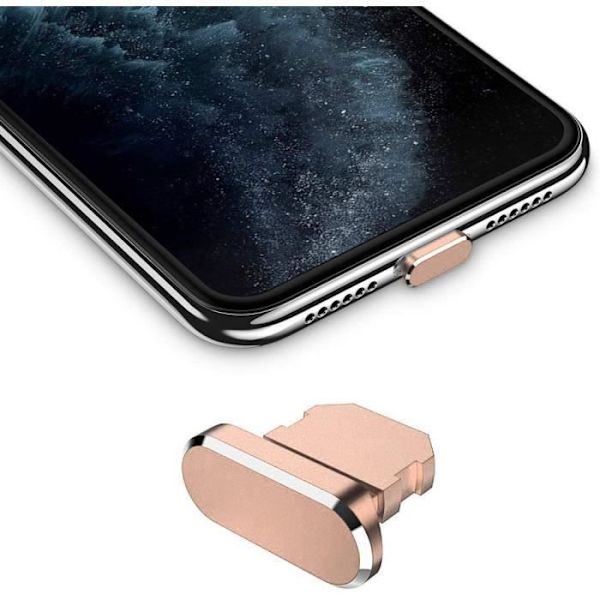 Skyddslock till Apple iPhone i Rose Gold mot damm för laddningsporten Rose guld