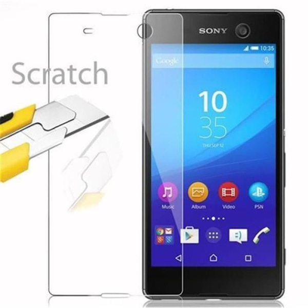 Cadorabo – Skärmskydd i härdat glas för > Sony Xperia M5 < Skärmskydd i härdat glas skärmskyddsglas