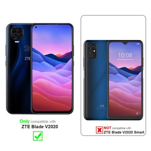 Telefonetu - CADORABO - ZTE Blade V2020 - Kaffebrun - Magnetstängning - Mjukt fodral kaffe brunt