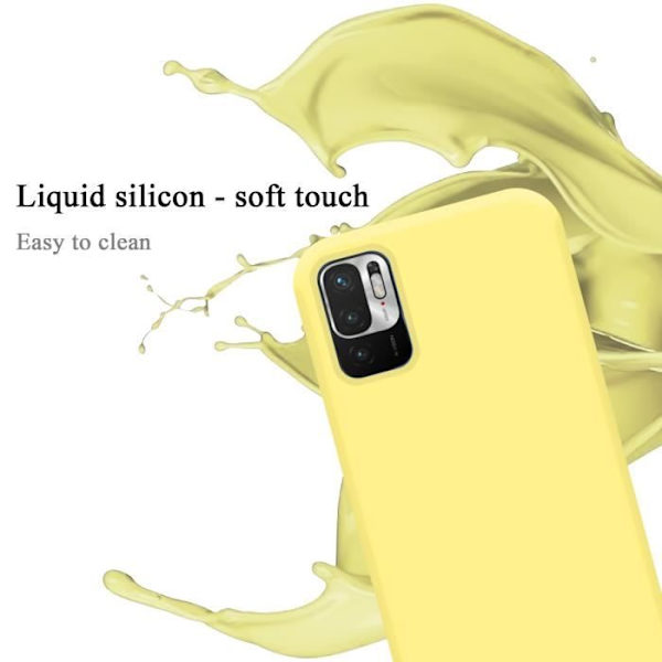 Coque - CADORABO - Xiaomi RedMi NOTE 10 5G / POCO M3 PRO 5G - LIQUID GUL - Silikon TPU - Stötskydd VÄTSKA GUL