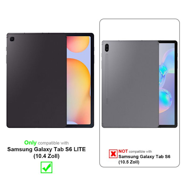 3x Härdat glas skärmskydd för Samsung Galaxy Tab S6 LITE (10,4 tum) Hög genomskinlig skyddsfilm härdat glas surfplatta Vit