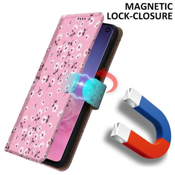 Fodral till Samsung Galaxy S10 PLUS Fodral i regn av blommor nr 6 Fodral Skydd Magnetisk stängning Plånbok Vägg
