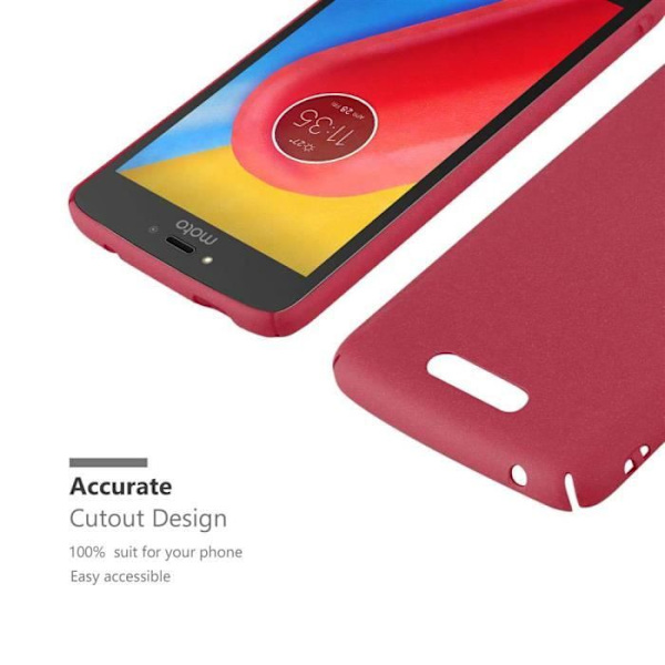 Coque - CADORABO - MOTO C - FROSTY RÖD - Stötbeständig - Elegant design FROSTIG RÖD